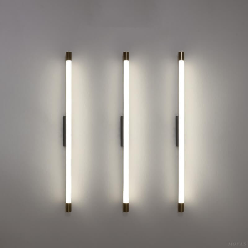 Modern Minimalist Vanity Thin Tube Aluminum PC LED Wall Sconce Lamp for Living Room