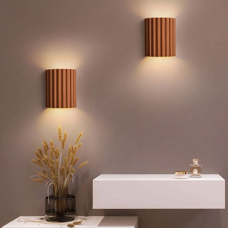 Contemporary Nordic Resin Tiles 2-Light Wall Sconce Lamp For Bedroom