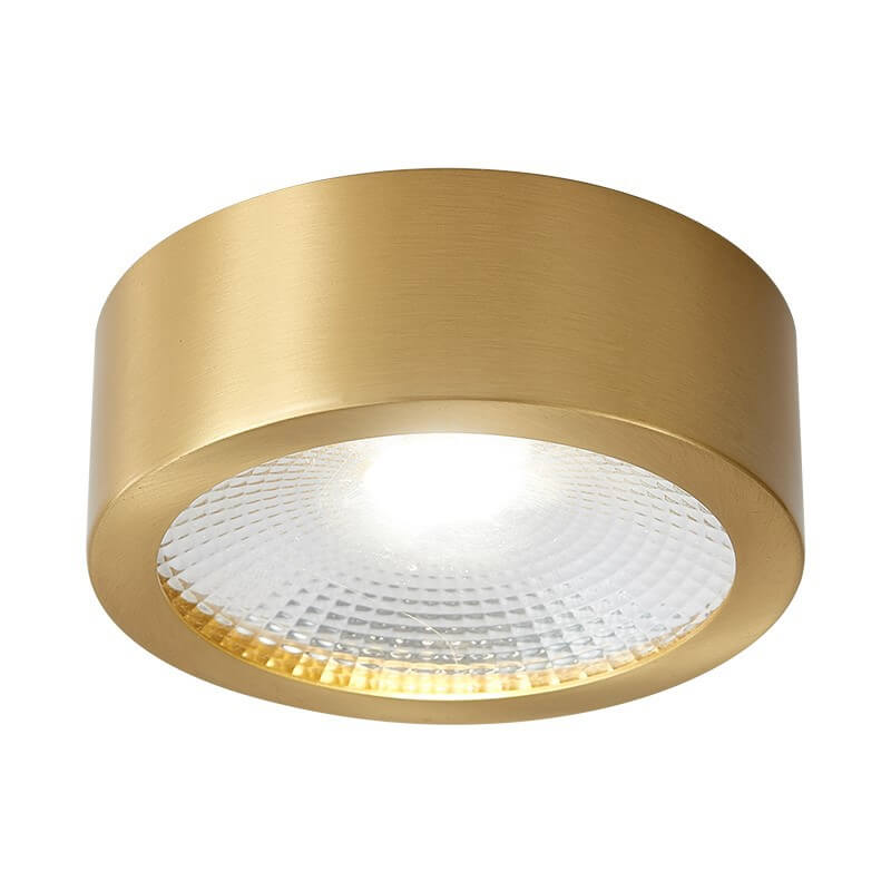 Modern Luxury Round Copper Ultra-thin LED Flush Mount Light For Hallway