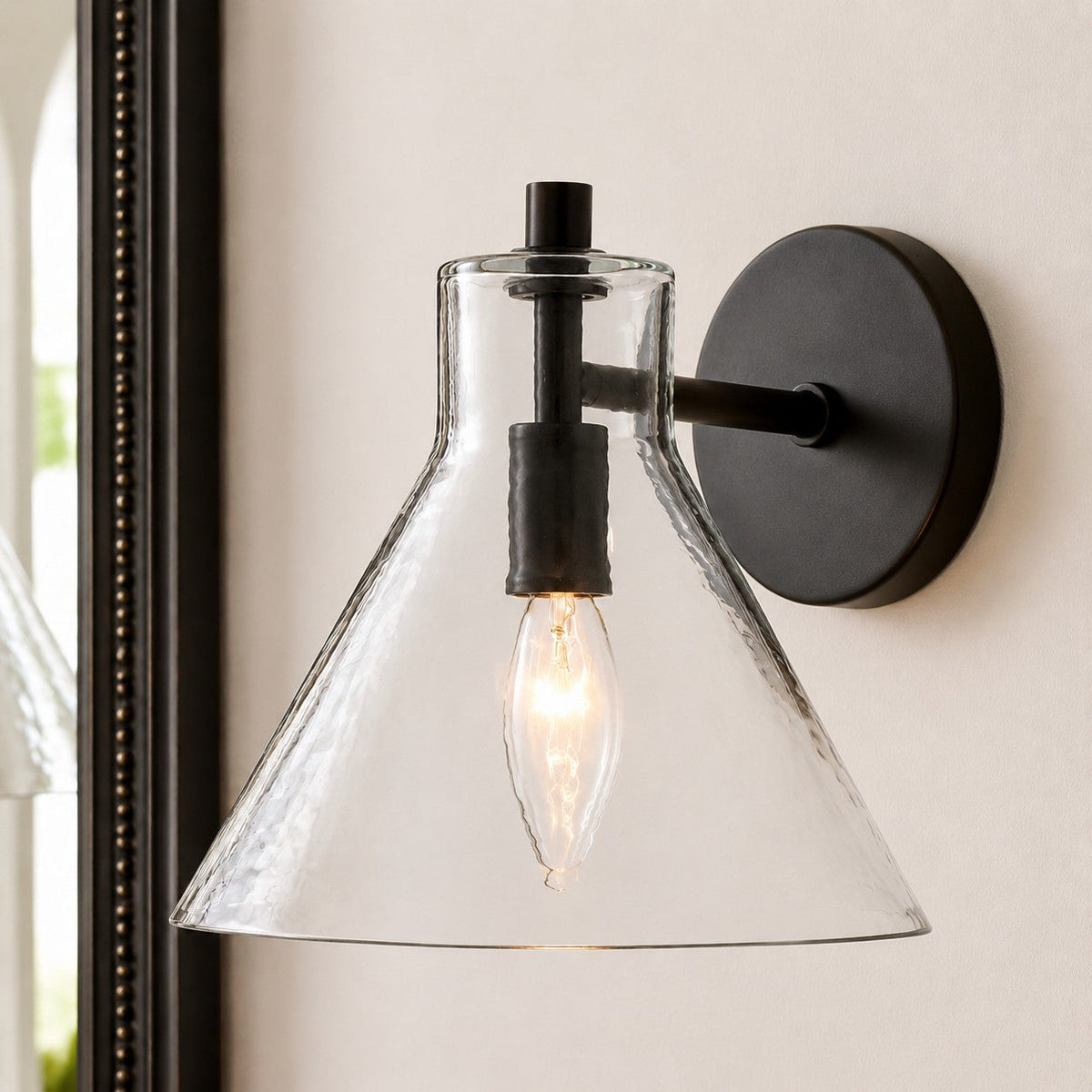 Recycled Glass Wall Sconce - Modern Bathroom Vanity Light