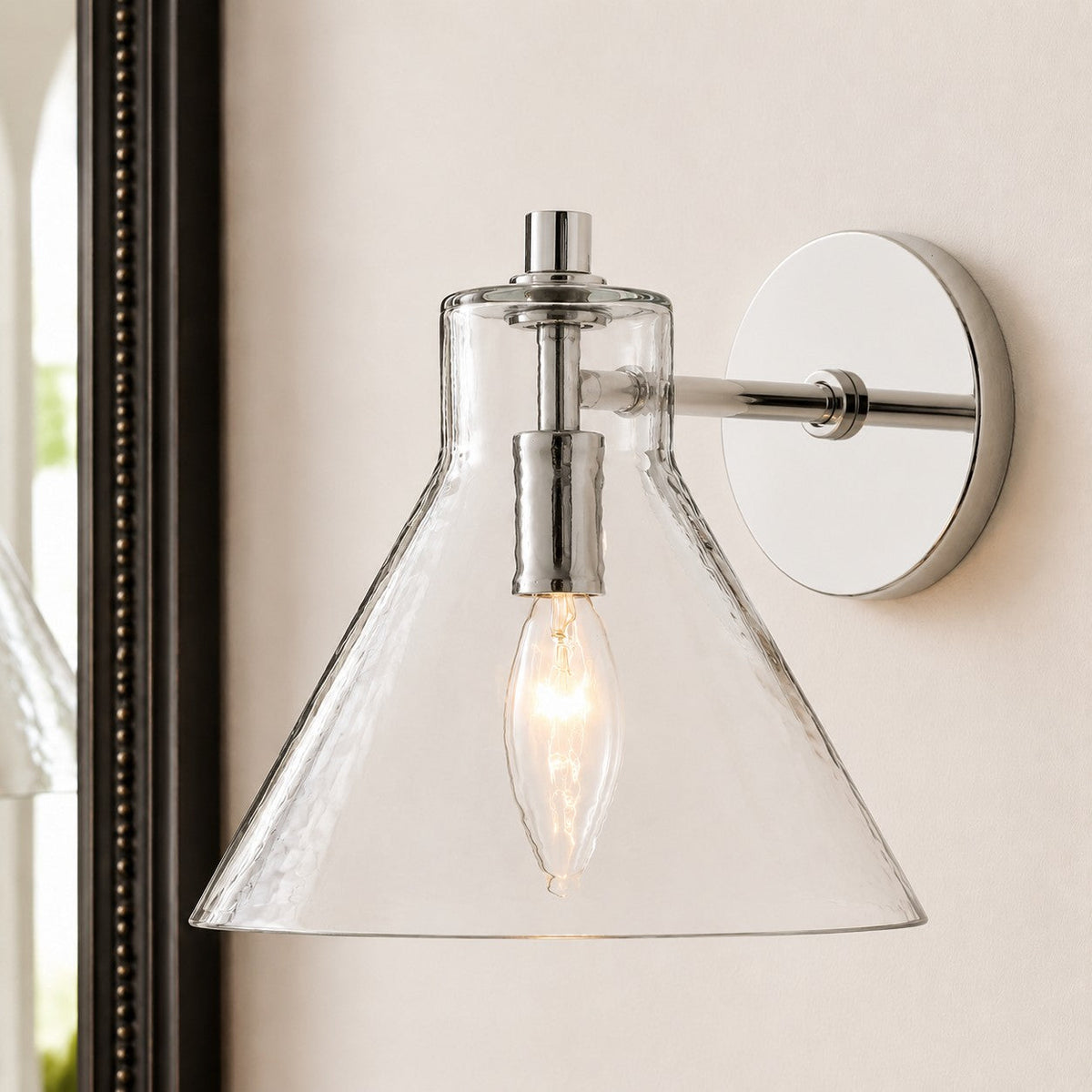 Recycled Glass Wall Sconce - Modern Bathroom Vanity Light