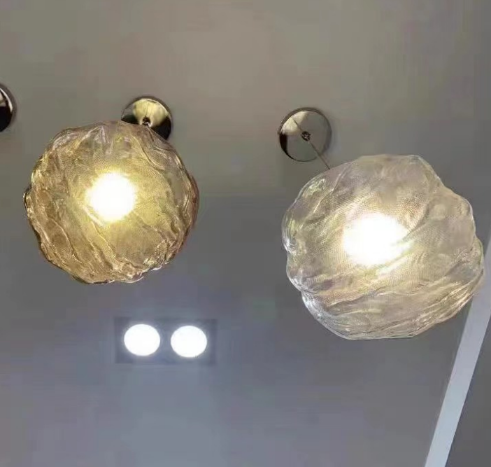 Modern Minimalist Shaped Glass 1-Light Cloud Suspension Pendant Light for Living Room