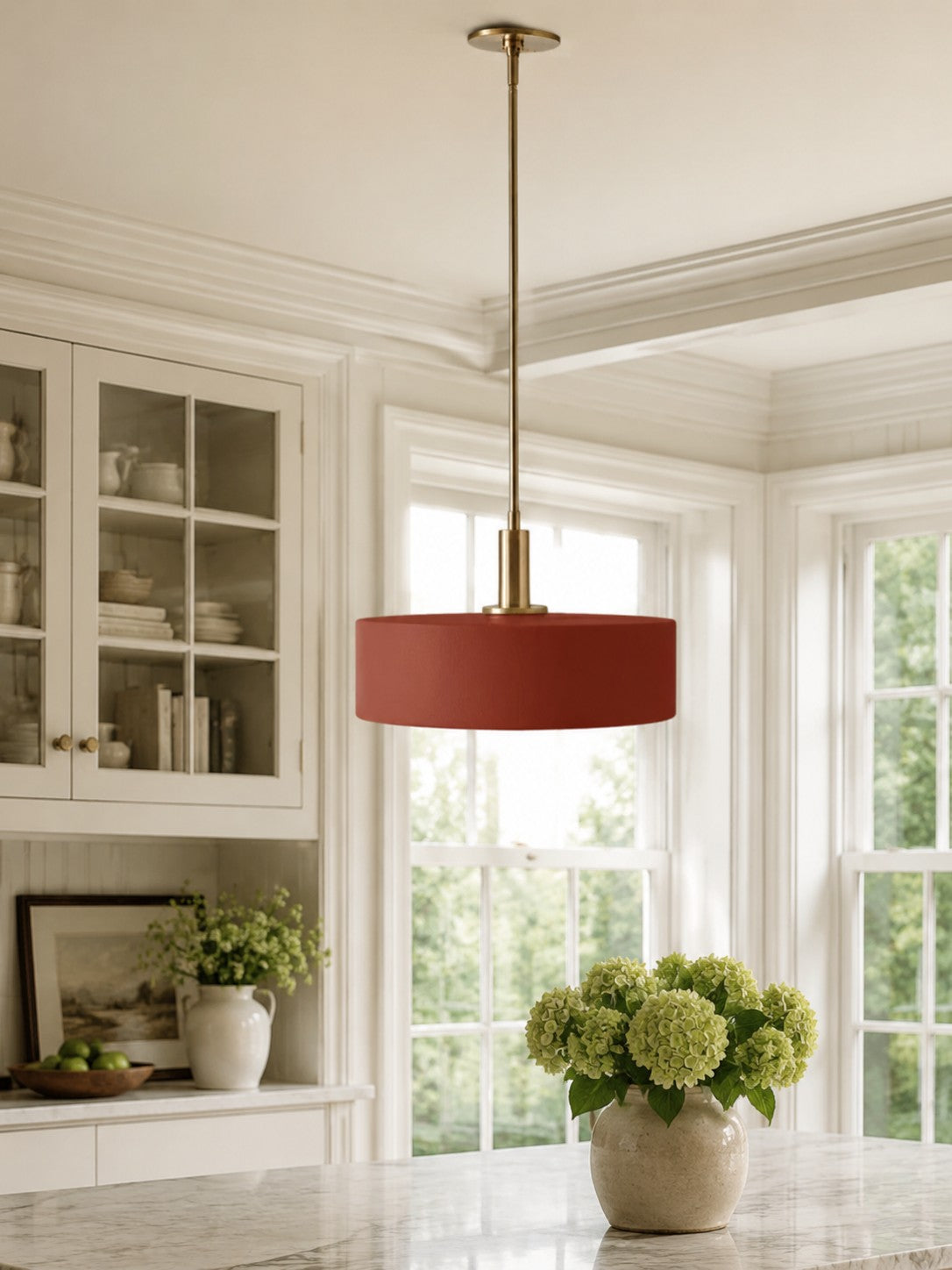 Modern Style Minimalist Porcelain Pendant Light