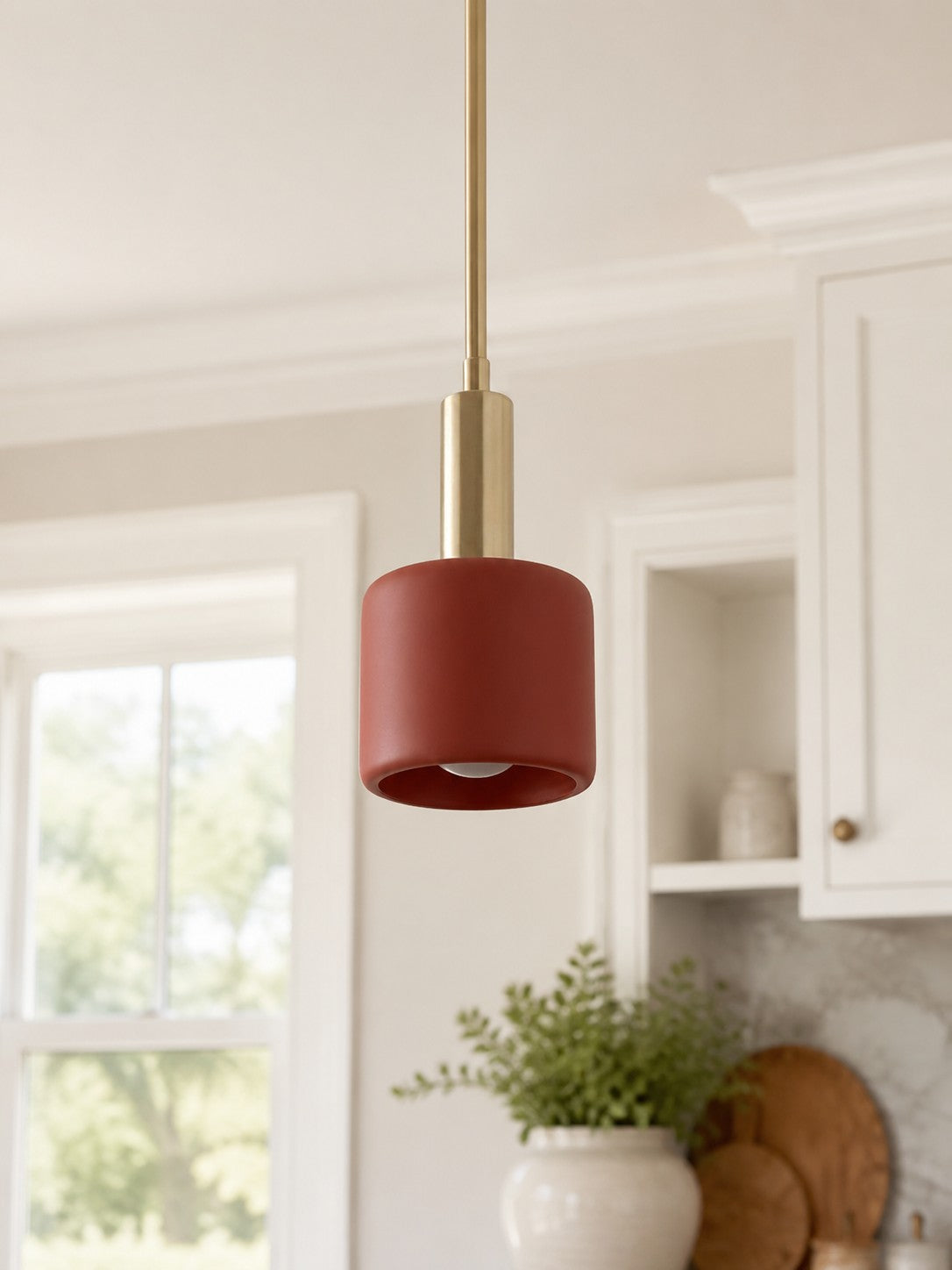 Modern Style Minimalist Porcelain Pendant Light