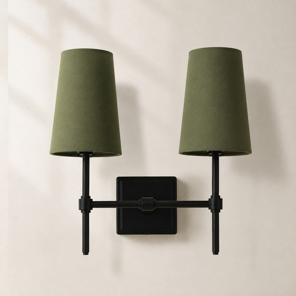 Linen Shade Wall Lamp – Retro Brass Wall Light for Bedroom & Hallway