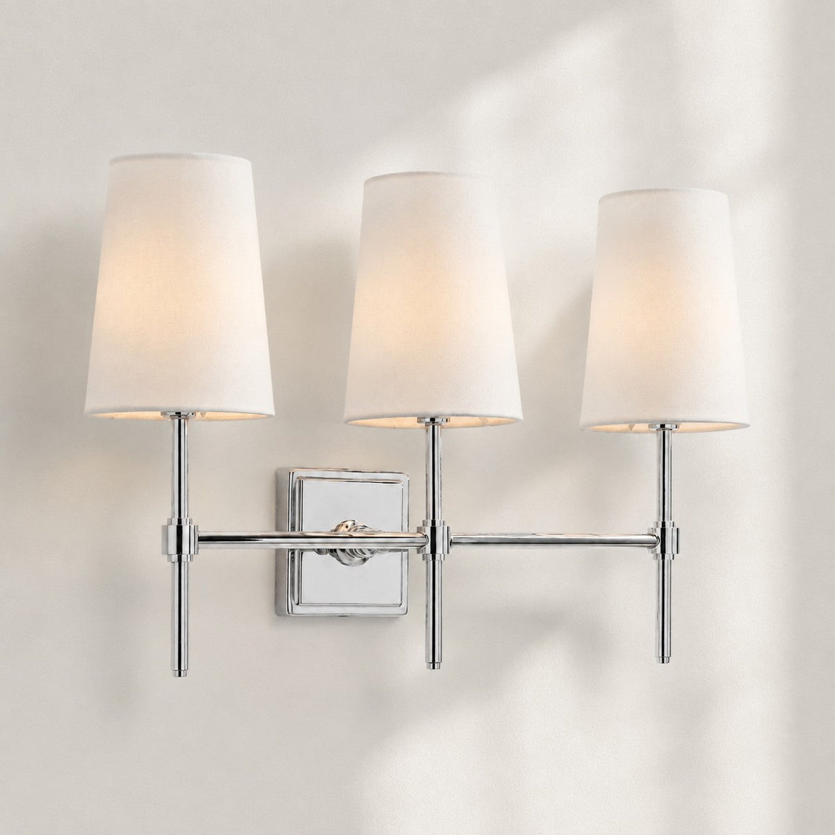 Linen Shade Wall Lamp – Retro Brass Wall Light for Bedroom & Hallway