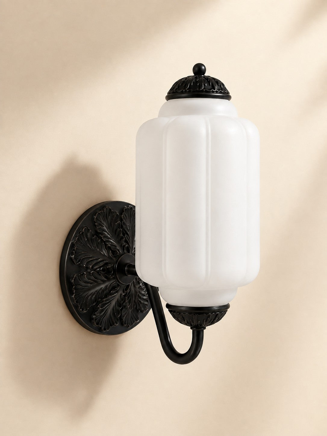 Vintage Milk Glass Sconce Bedside Hallway Eloise Wall Sconce