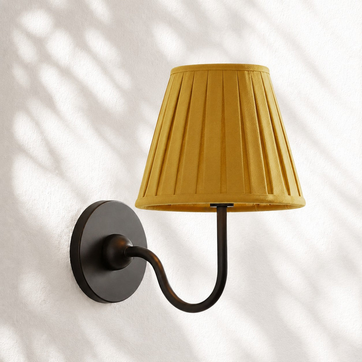 Fabric Shade Wall Sconce with Drum Shade - Classic Pleated Sconce Light
