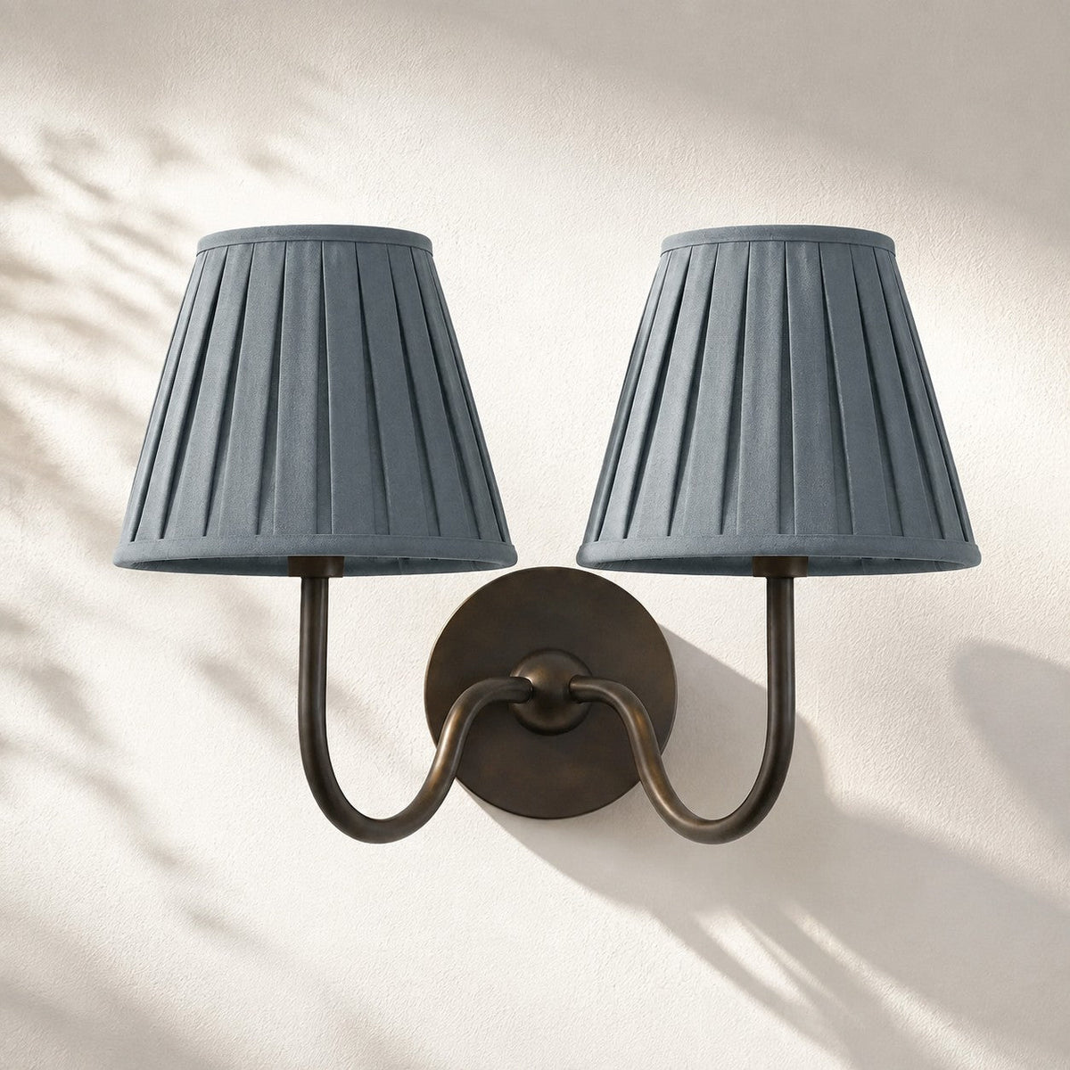 Fabric Shade Wall Sconce with Drum Shade - Classic Pleated Sconce Light