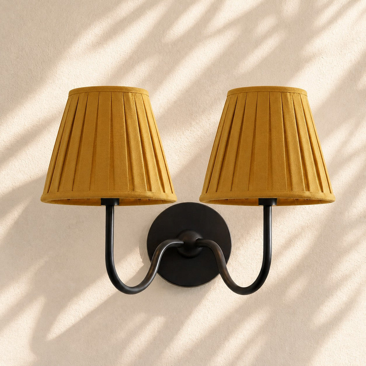 Fabric Shade Wall Sconce with Drum Shade - Classic Pleated Sconce Light