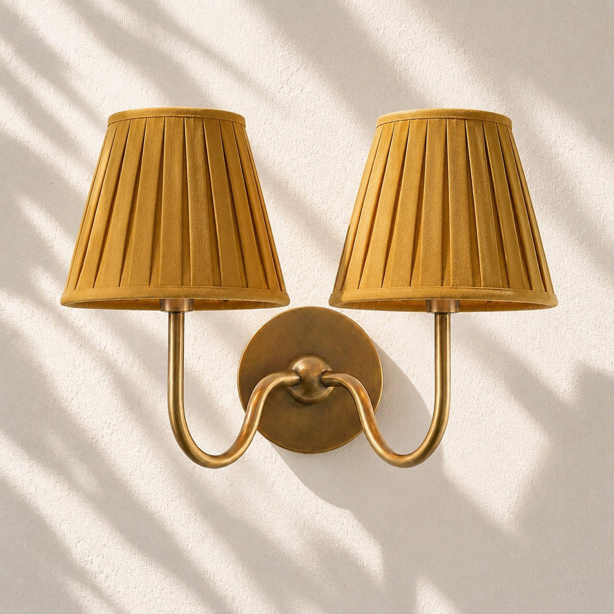 Fabric Shade Wall Sconce with Drum Shade - Classic Pleated Sconce Light