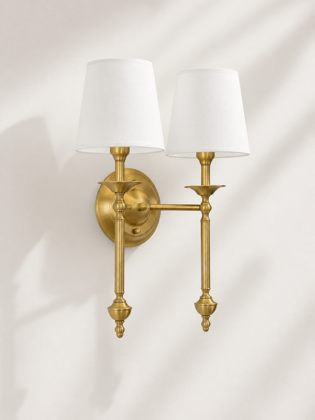 Fabric Shade Wall Sconce in Antique Copper - Vintage Luxury Light for Interiors