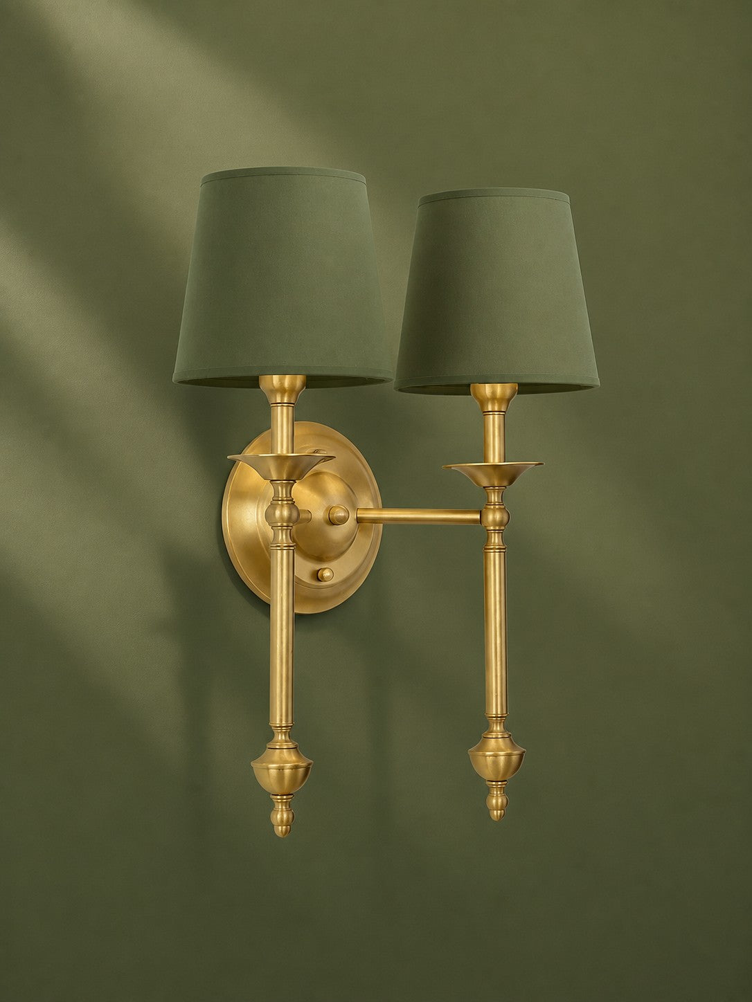 Fabric Shade Wall Sconce in Antique Copper - Vintage Luxury Light for Interiors