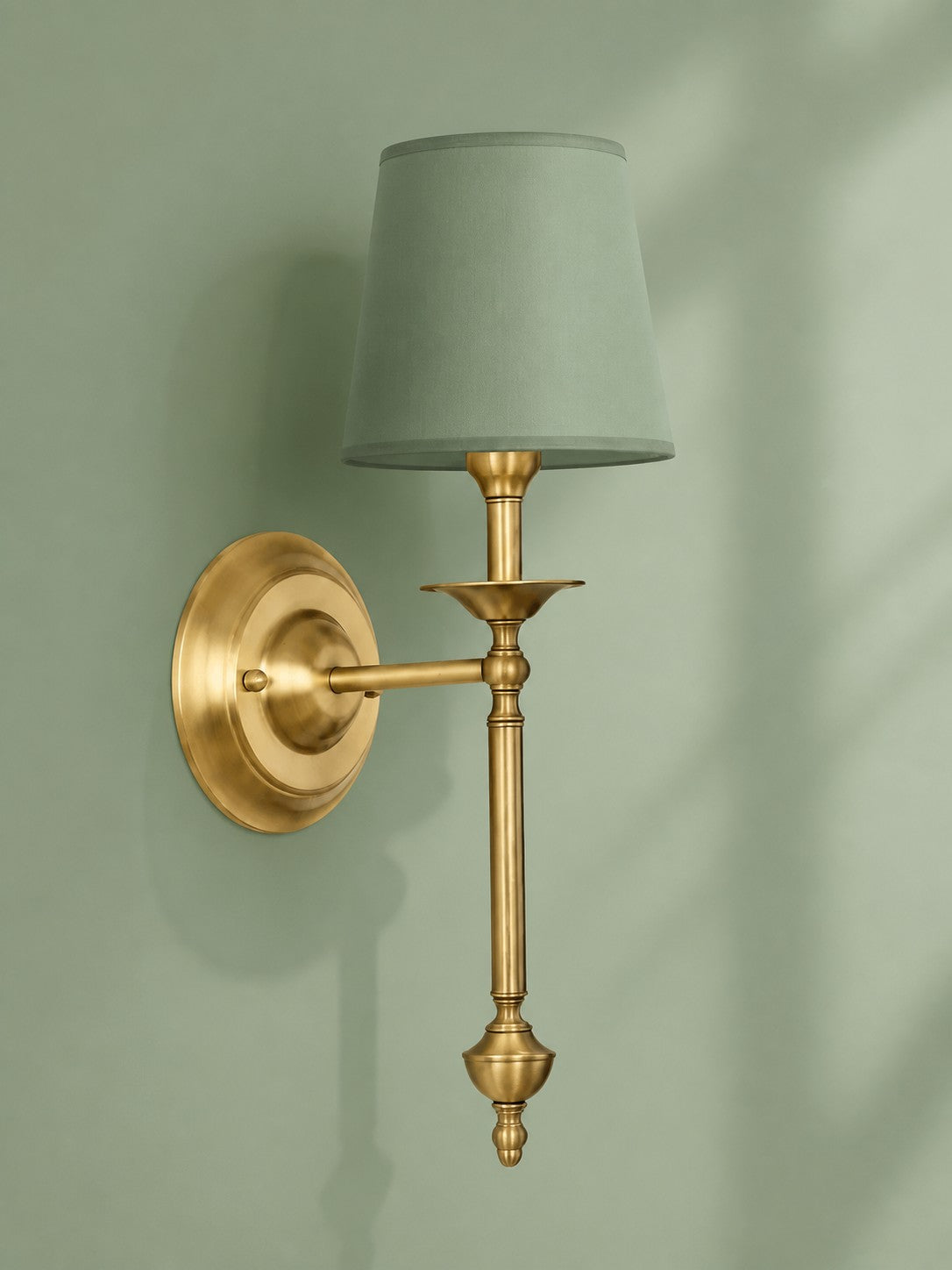 Fabric Shade Wall Sconce in Antique Copper - Vintage Luxury Light for Interiors