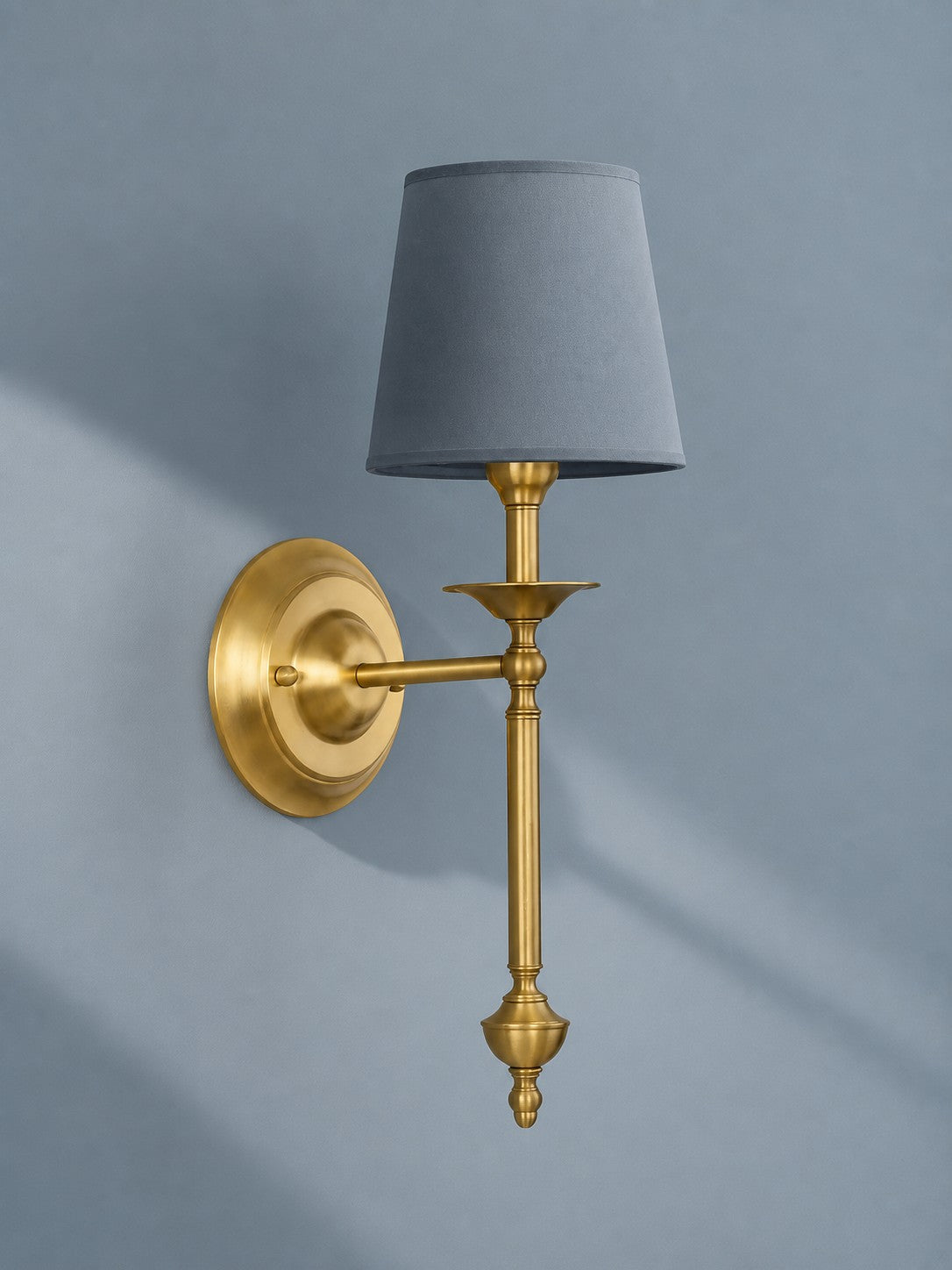 Fabric Shade Wall Sconce in Antique Copper - Vintage Luxury Light for Interiors