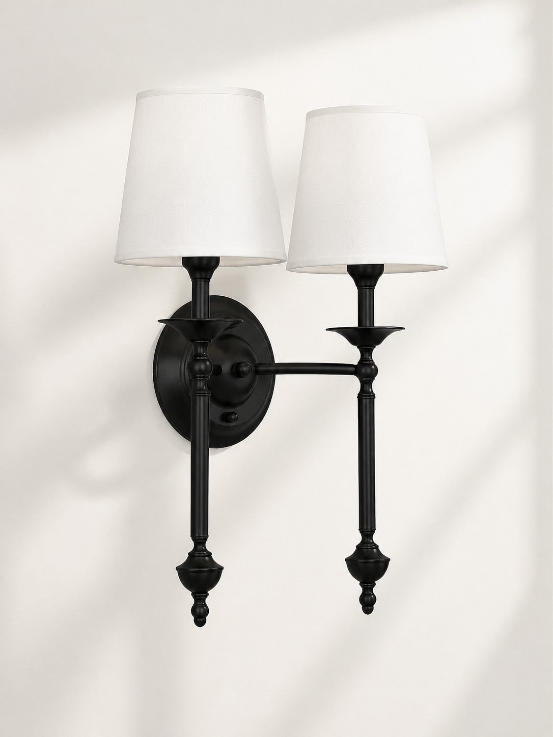 Fabric Shade Wall Sconce in Antique Copper - Vintage Luxury Light for Interiors