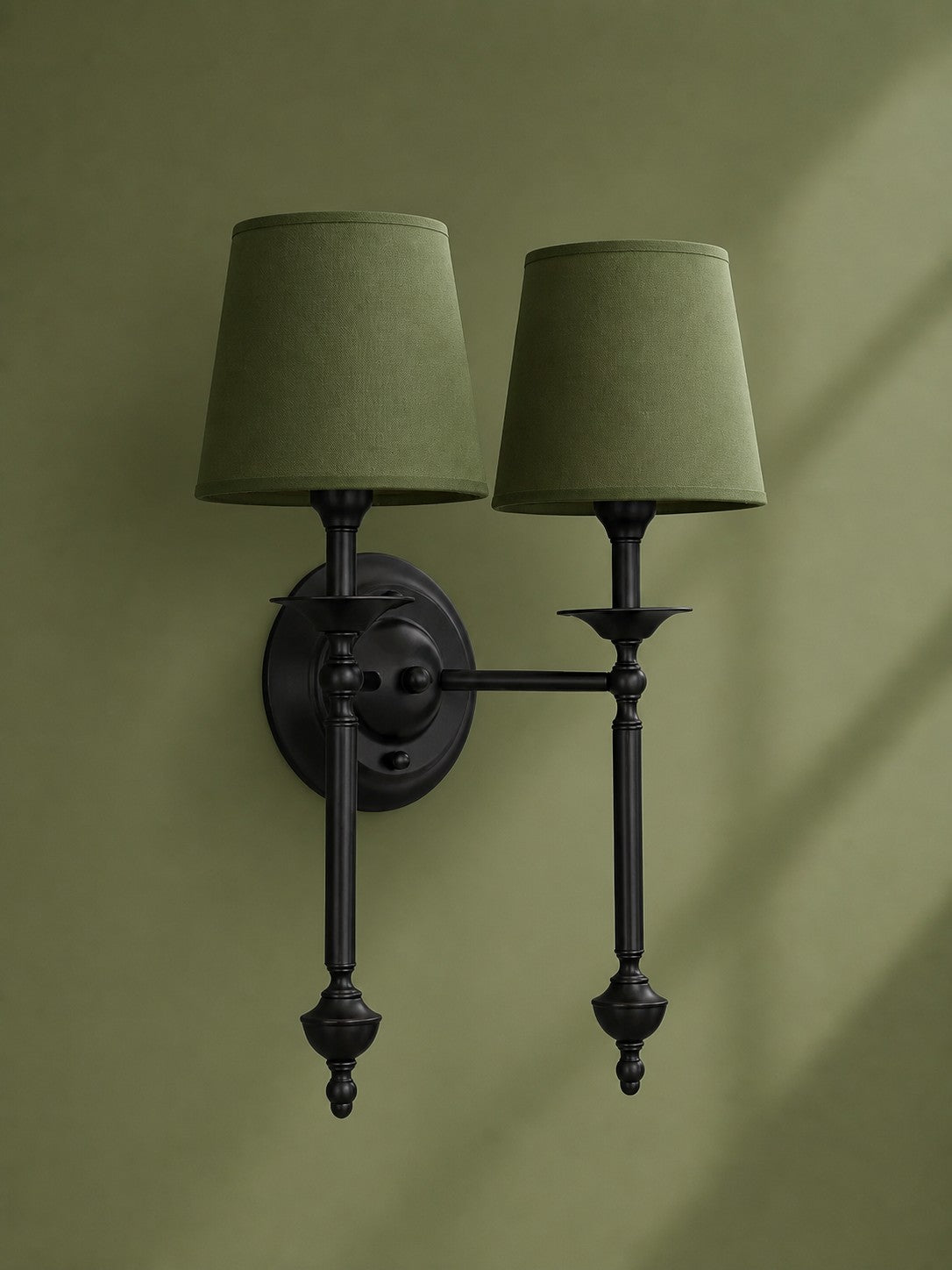 Fabric Shade Wall Sconce in Antique Copper - Vintage Luxury Light for Interiors