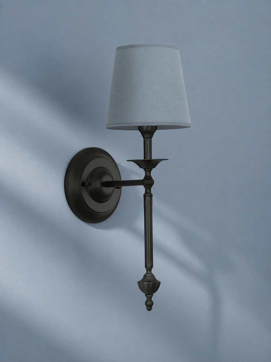 Fabric Shade Wall Sconce in Antique Copper - Vintage Luxury Light for Interiors