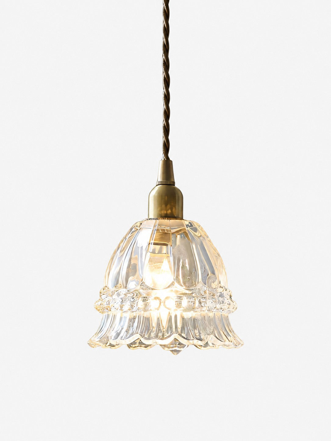 French Pastoral Jellyfish Glass Pendant Light