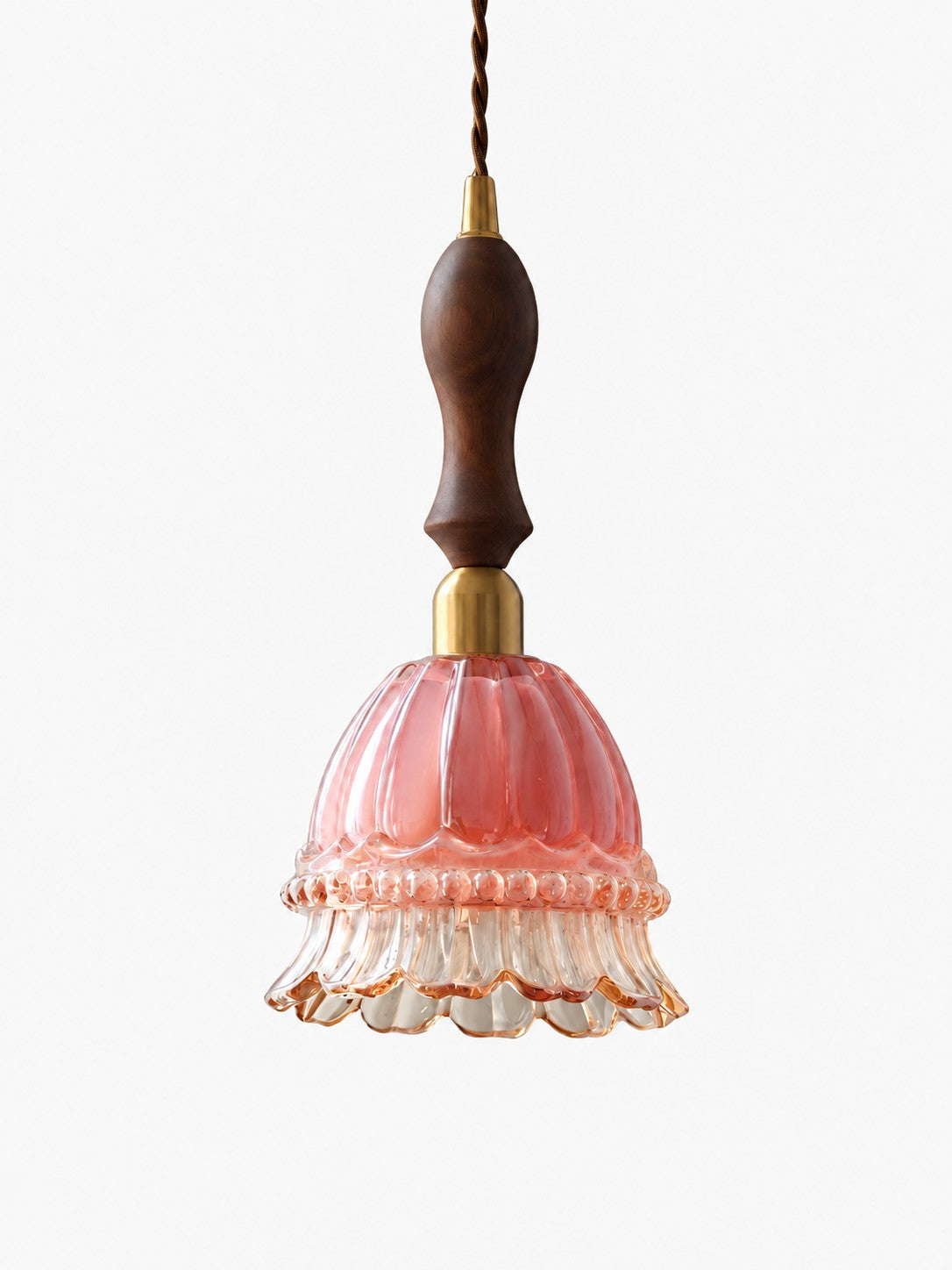 French Pastoral Jellyfish Glass Pendant Light