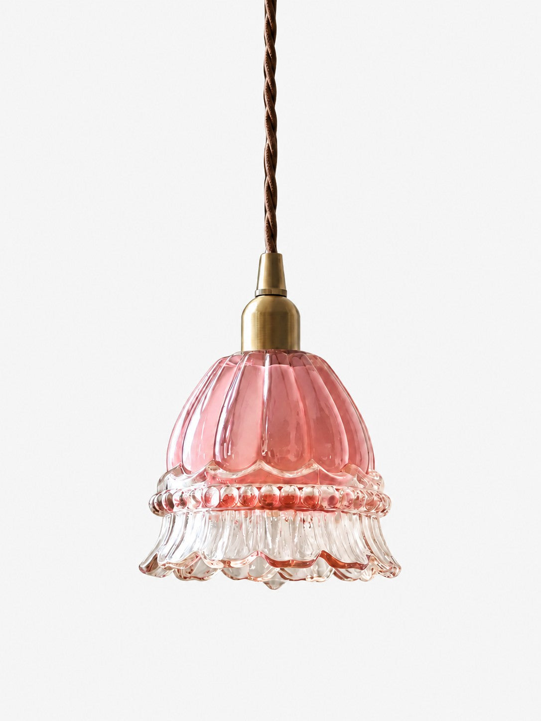 French Pastoral Jellyfish Glass Pendant Light