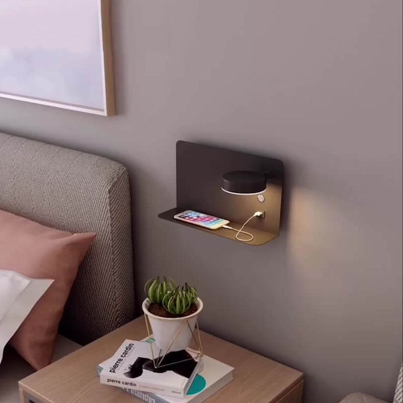 Modern Minimalist Iron Acrylic Square LED USB Rechargeable Wall Sconce Lamp