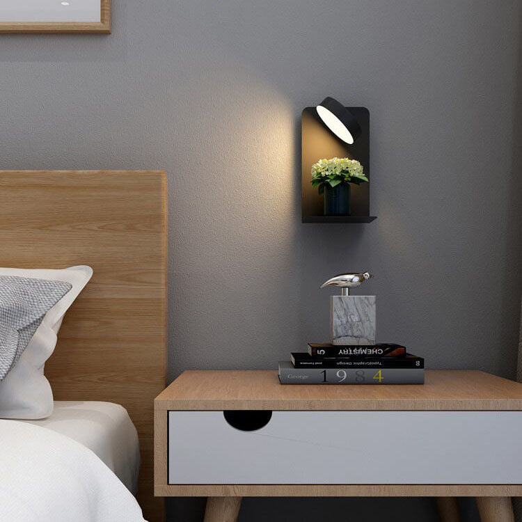 Modern Minimalist Iron Acrylic Square LED USB Rechargeable Wall Sconce Lamp