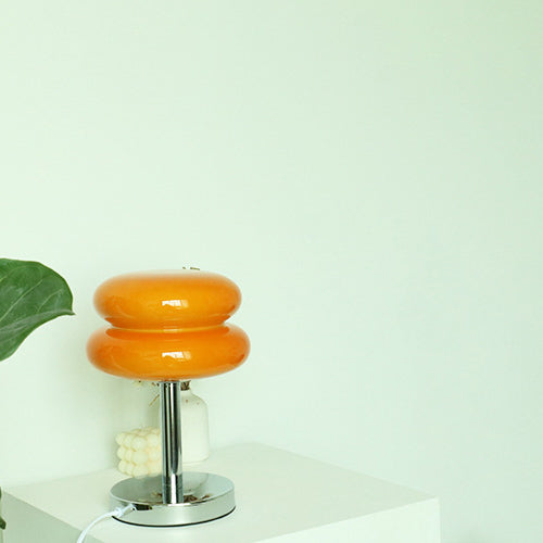 Modern Glass Tart Design 1-Light Table Lamp