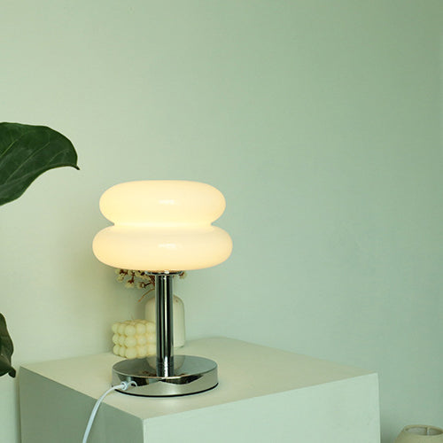 Modern Glass Tart Design 1-Light Table Lamp