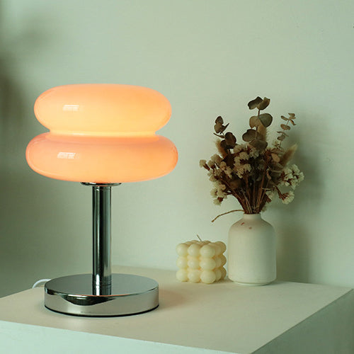 Modern Glass Tart Design 1-Light Table Lamp