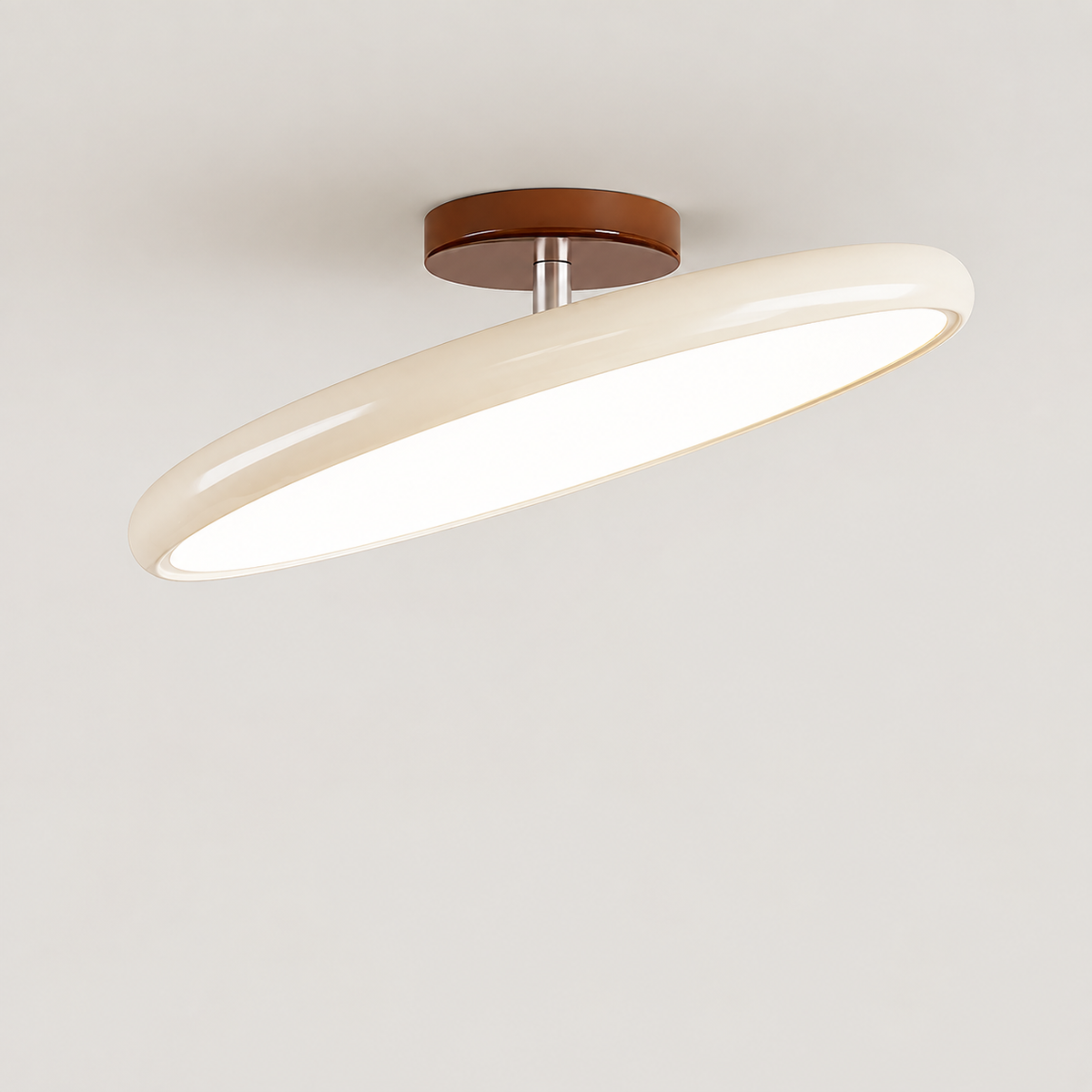 Beige Acrylic Ceiling Mount Modern Adjustable Disc Ceiling Light