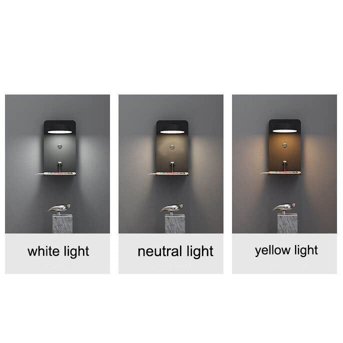 Modern Minimalist Iron Acrylic Square LED USB Rechargeable Wall Sconce Lamp