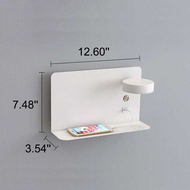 Modern Minimalist Iron Acrylic Square LED USB Rechargeable Wall Sconce Lamp