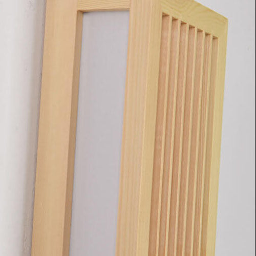Modern Minimalist Solid Wood Acrylic Rectangular LED Wall Sconce Lamp for Living Room