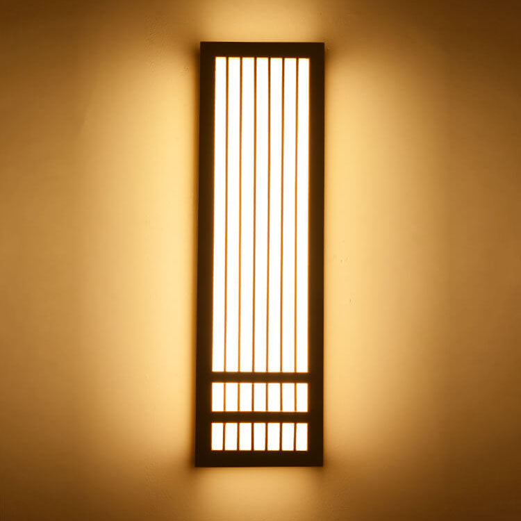 Modern Minimalist Solid Wood Acrylic Rectangular LED Wall Sconce Lamp for Living Room