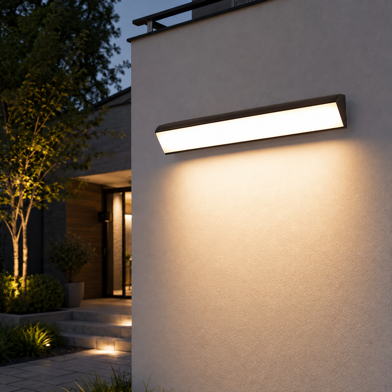 Black Waterproof Outdoor LED Strip Lights Porch Light Exterior Wall Lights