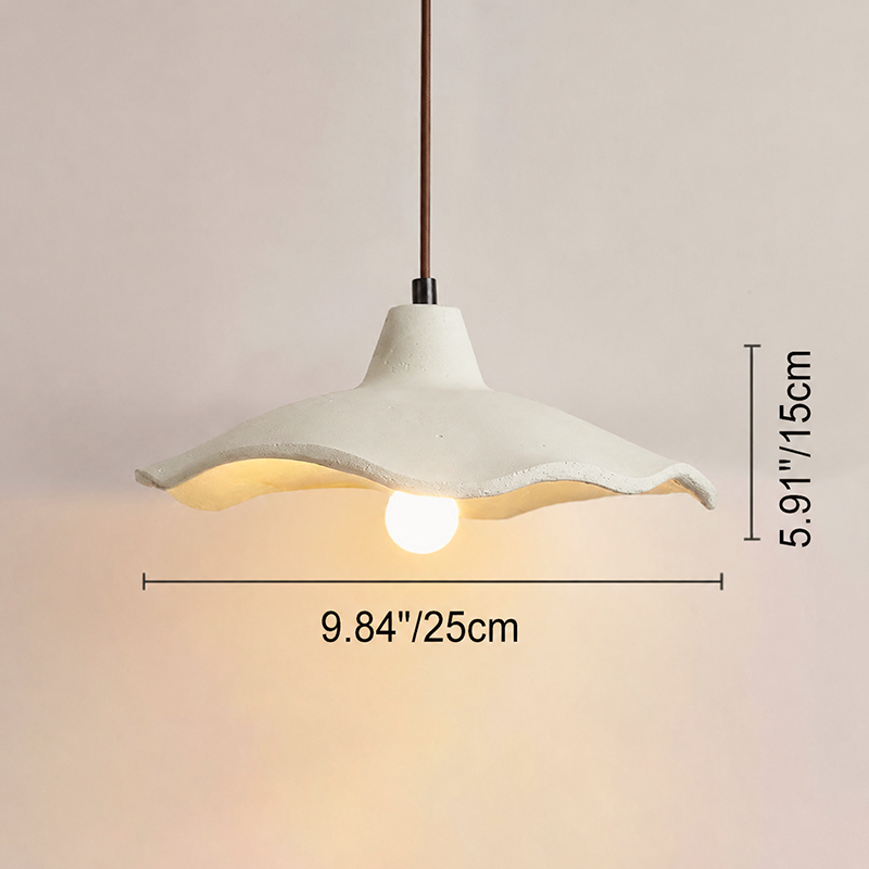 Traditional Vintage Flower Shape Lampshade Cement 1/2/3-Light Island Light Chandelier For Living Room