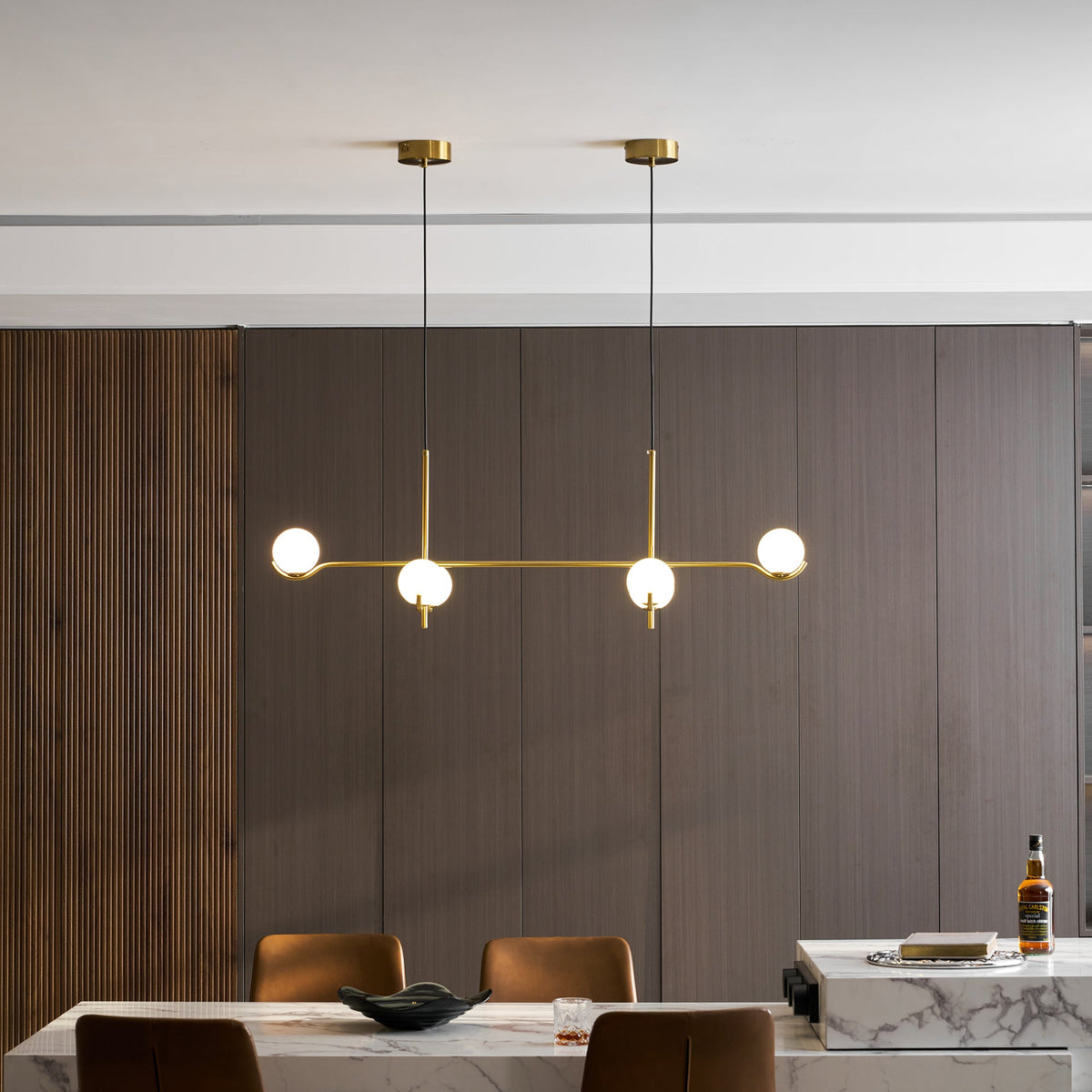 White Bubble Design Glass Pendant Light