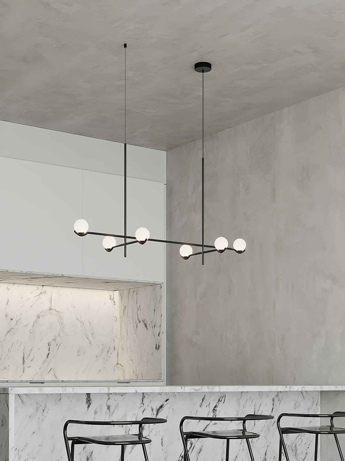White Bubble Design Glass Pendant Light