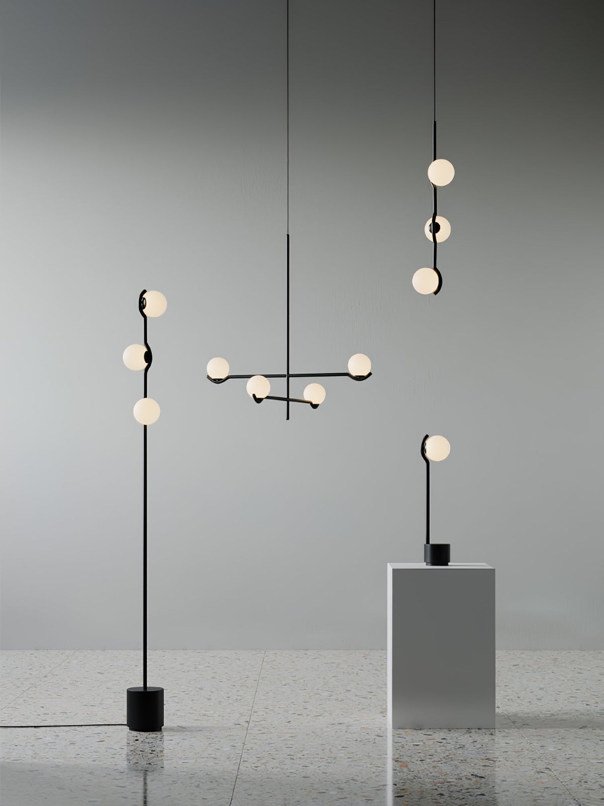White Bubble Design Glass Pendant Light