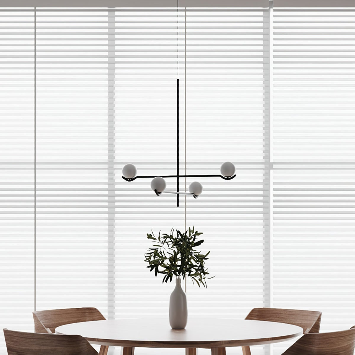 White Bubble Design Glass Pendant Light