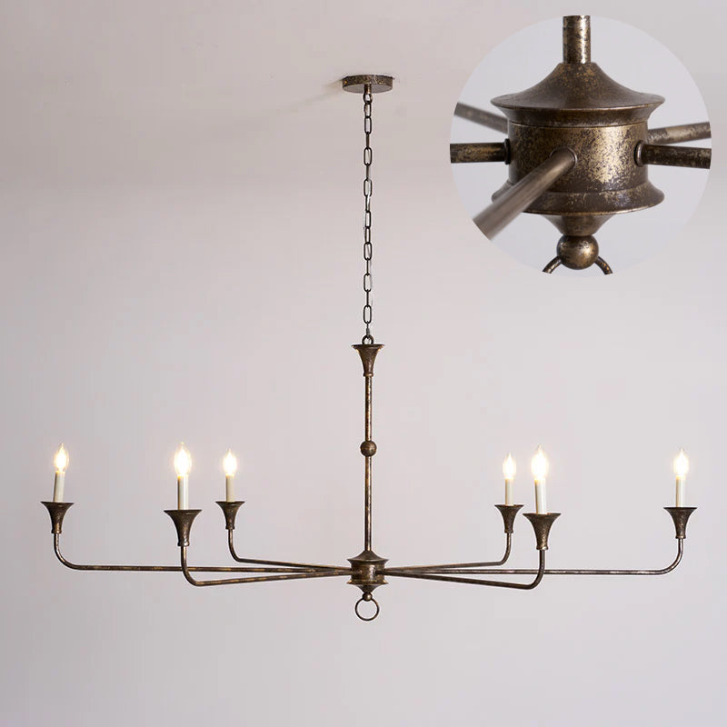 Unity Classic Vintage European Style Mid-century Bronze Chandelier