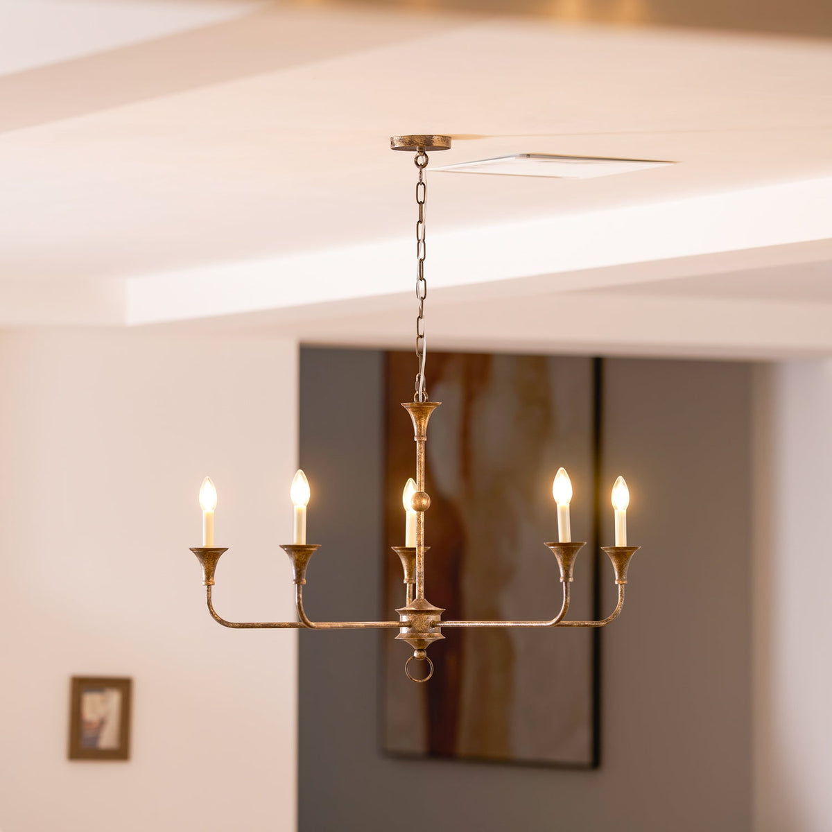 Unity Classic Vintage European Style Mid-century Bronze Chandelier