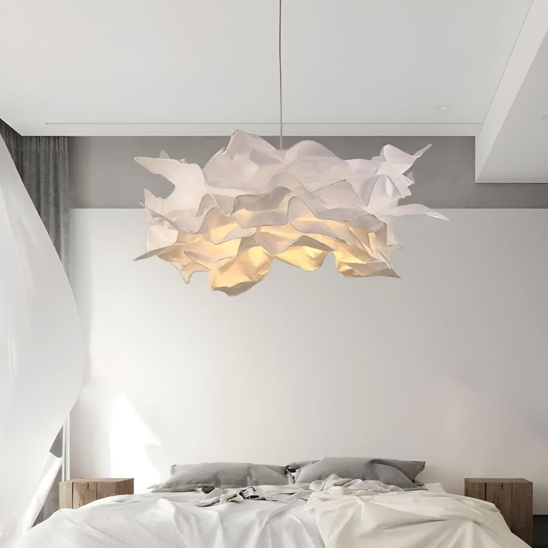 Cloud Paper Pendant Light with Ambient Glow for Modern Rooms