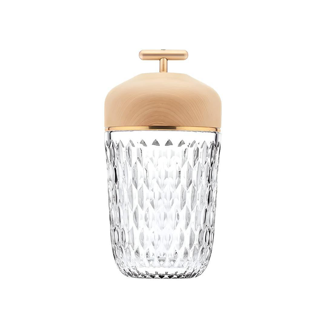 Cordless Table Lamp for Bedroom with Crystal Shade
