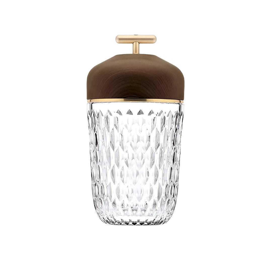 Cordless Table Lamp for Bedroom with Crystal Shade