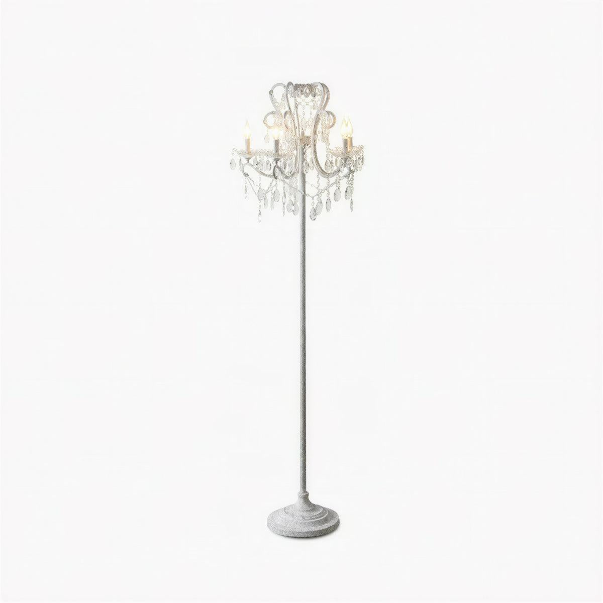 Crystal Floor Lamp for Living Room with Standing Light Design