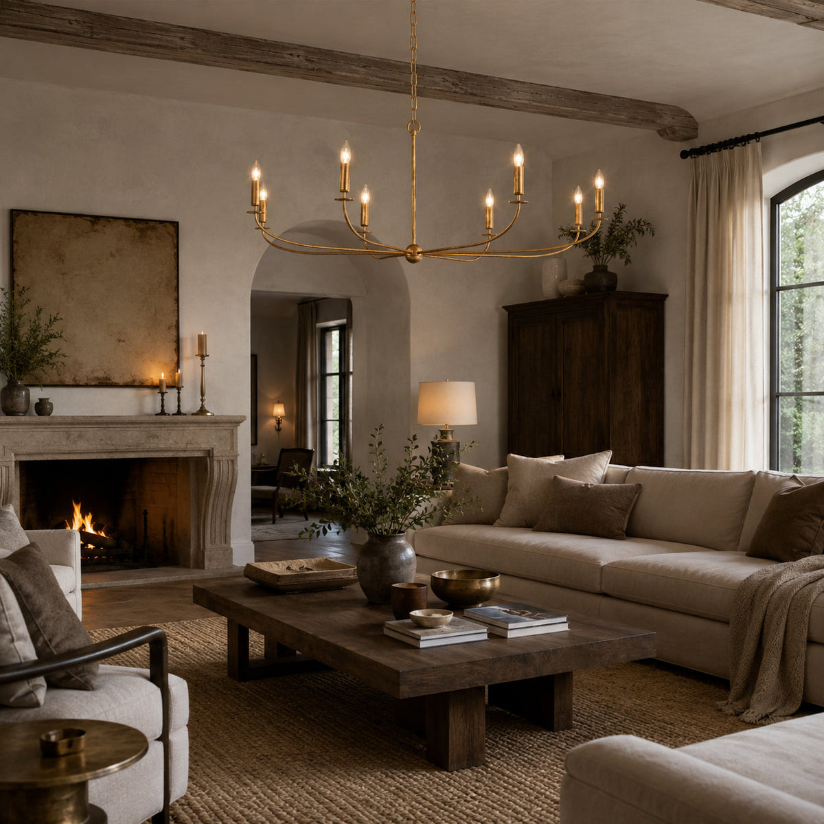 Grand Candle-style Farmhouse Chandelier