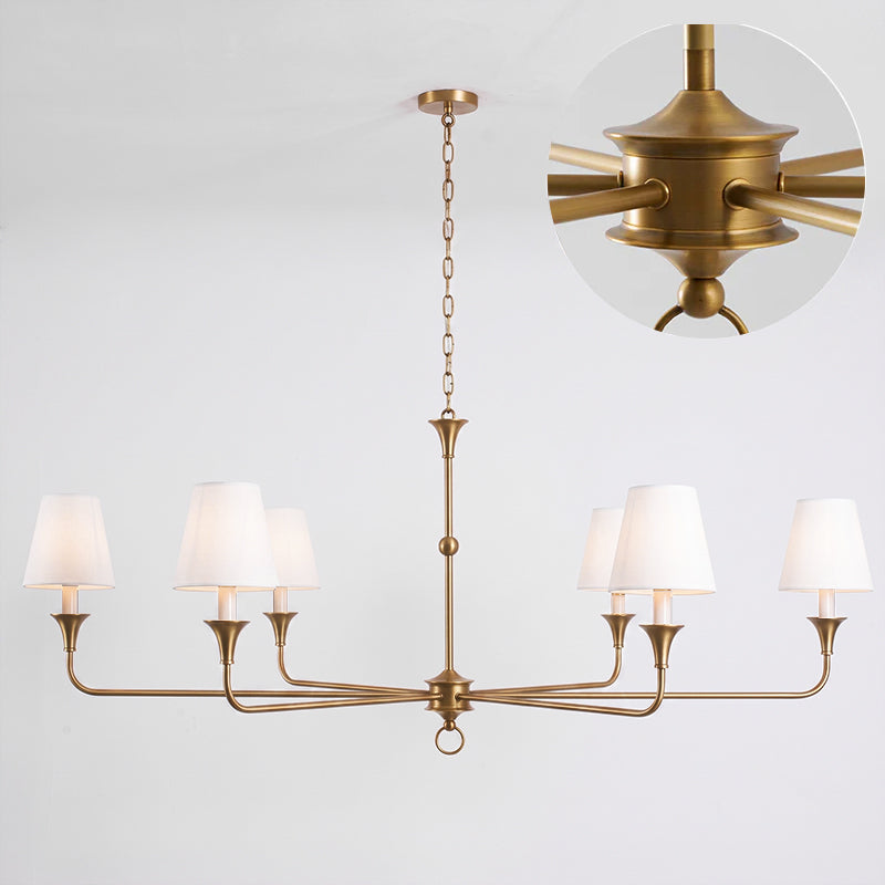 Unity Classic Vintage European Style Mid-century Bronze Chandelier