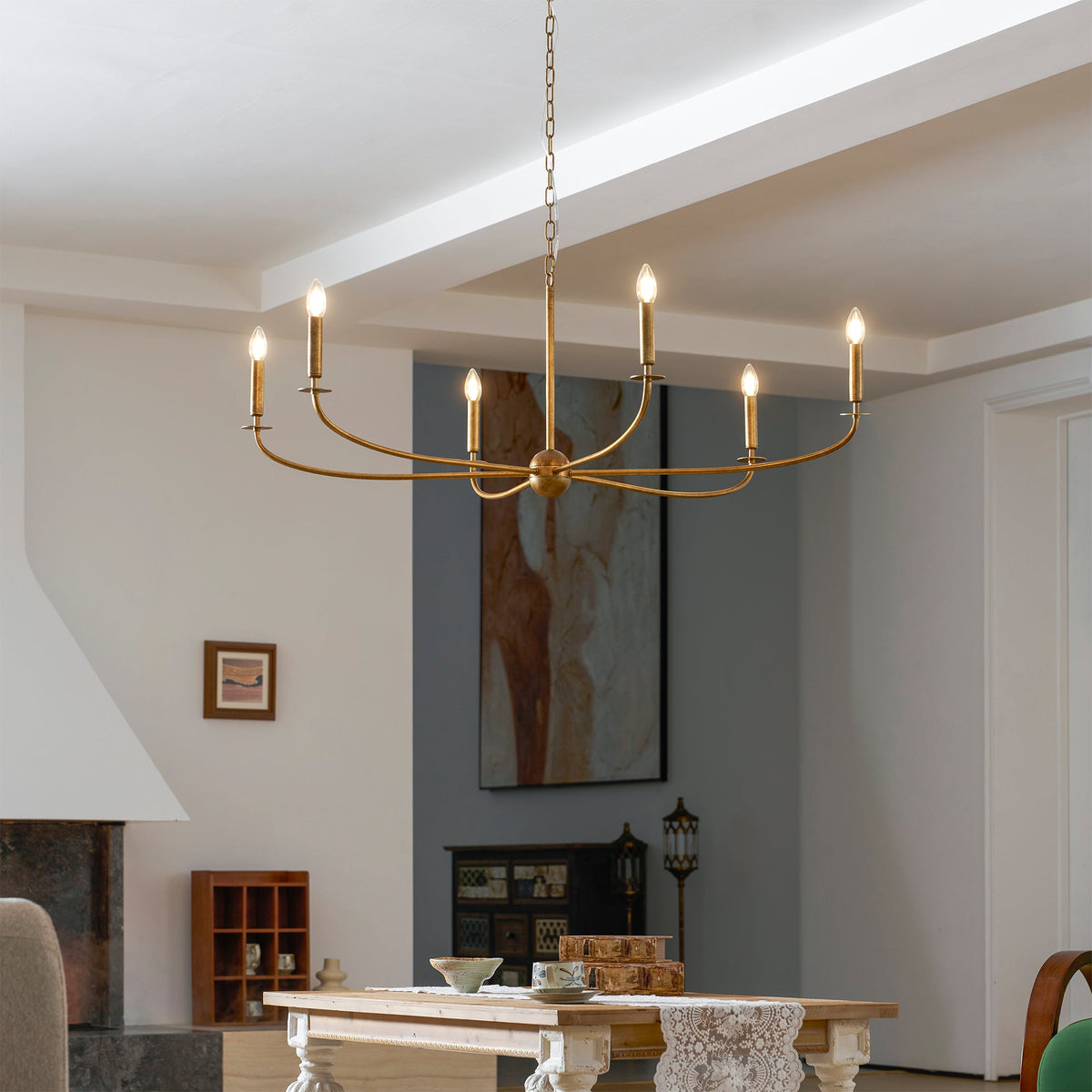 Grand Candle-style Farmhouse Chandelier